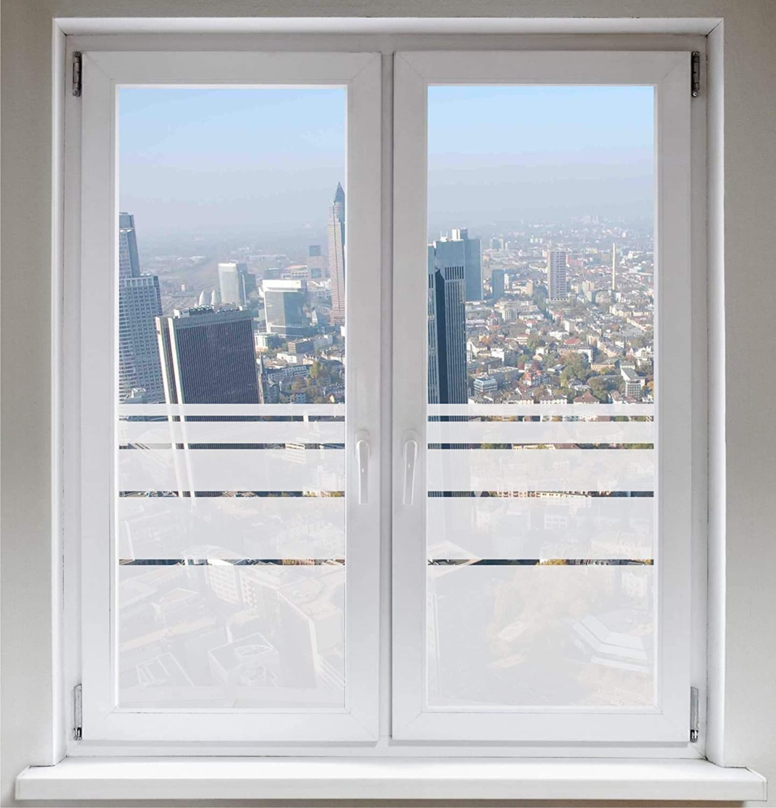 Sichtschutzfolie Fensterfolie Glasdekorfolie Dynamische Streifen silber