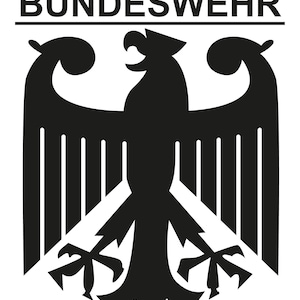 Car sticker - Bundeswehr with eagle - 180 x 150 mm image 1