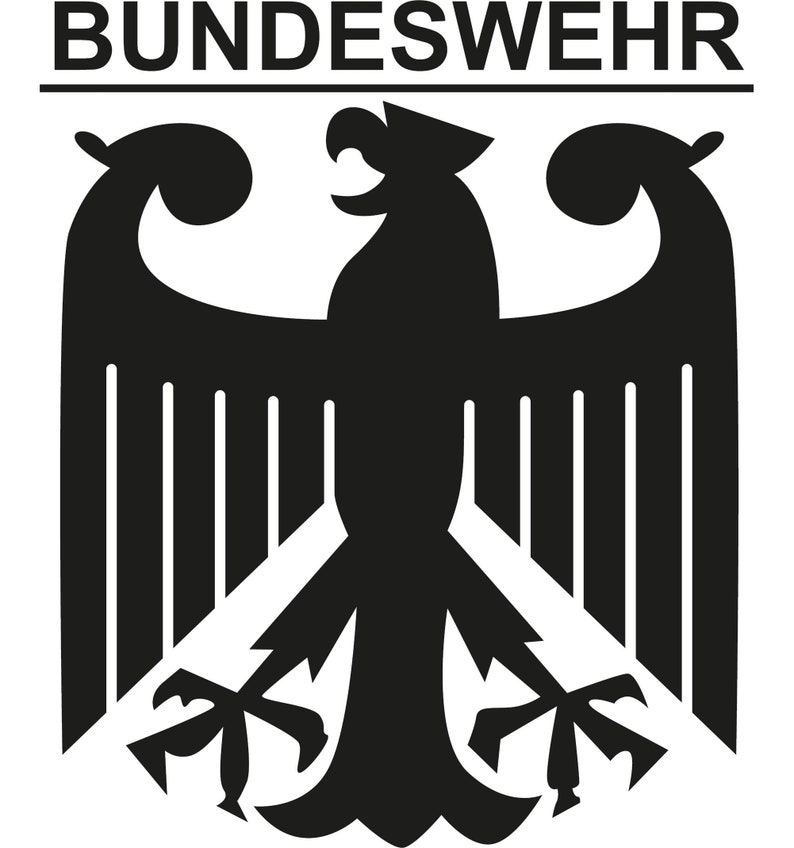 Car sticker - Bundeswehr with eagle - 180 x 150 mm image 1