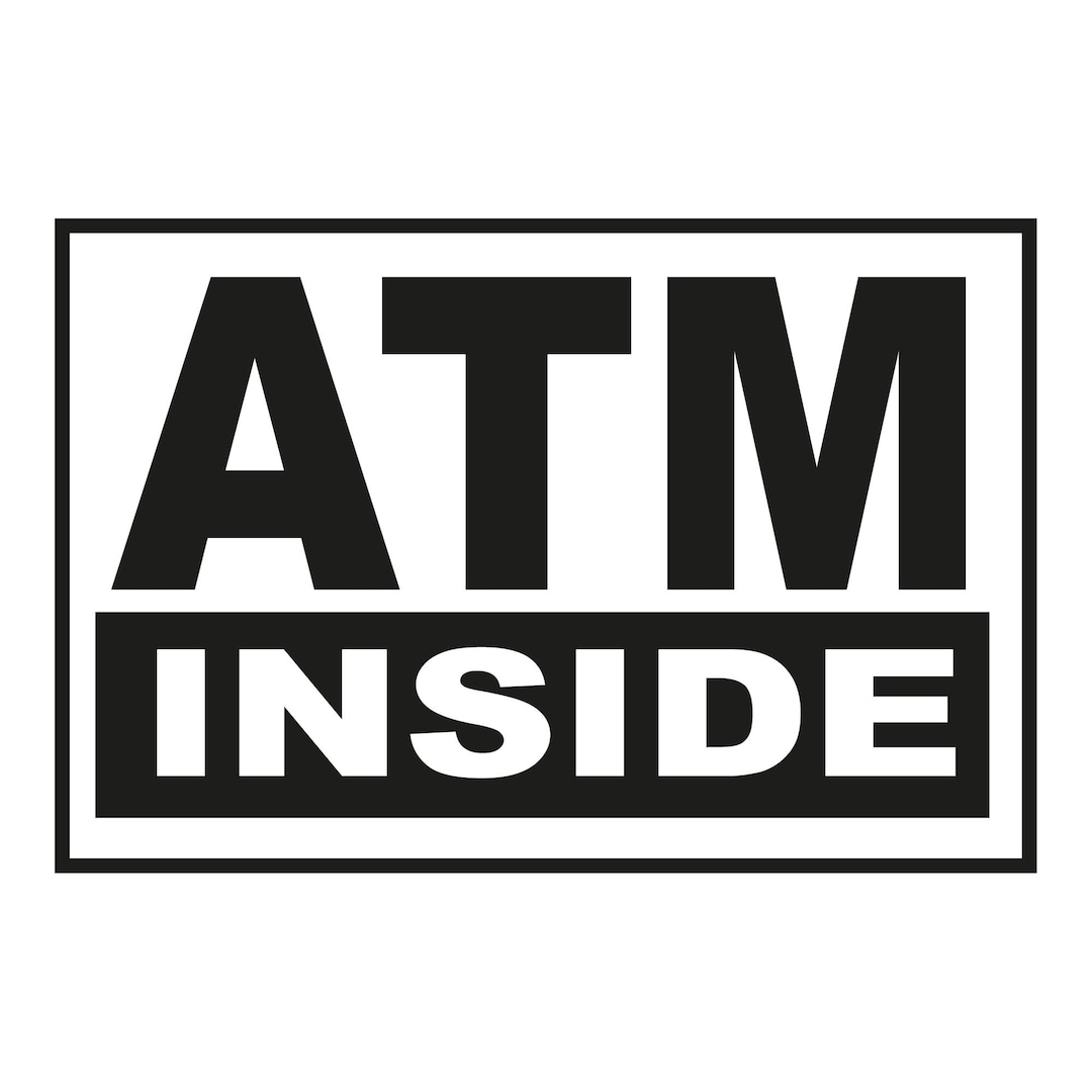 Car Sticker ATM Inside 180 X 120 Mm - Etsy