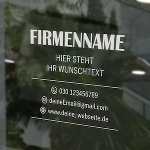 Etalagesticker gepersonaliseerd - gewenste tekst - 60-200 cm - ontwerp je eigen etalagelabel - bedrijf, retail, kantoor fefo11