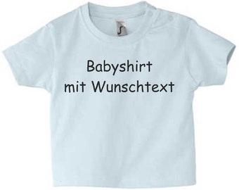 Baby T-Shirt - Babyshirt mit Wunschname & Wunschtext - individuell - personalisiert - Name