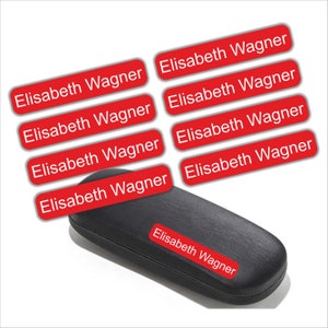 Namensaufkleber - Altenheim Krankenhaus & Pflegeheim - 36x7 mm - ab 10 Stück Namensetiketten personalisiert Eigentum Möbel Bücher Gehstock