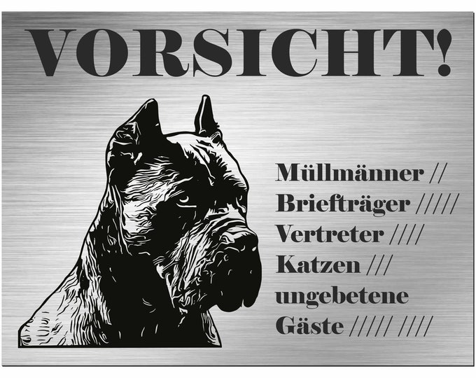 Cane Corso Dog Sign, Plate Etsy