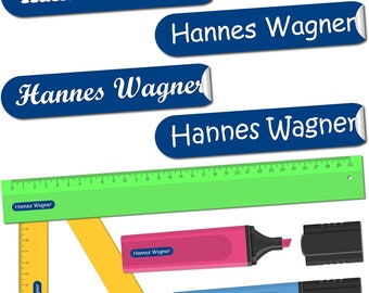 10-1000 Aufkleber - Namensaufkleber - selbstklebend - 36 x 7 mm für Kinder, Schule, KITA - 0037