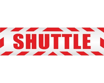 Magnetic sign - shuttle service - magnetic film for car - truck - construction site - company