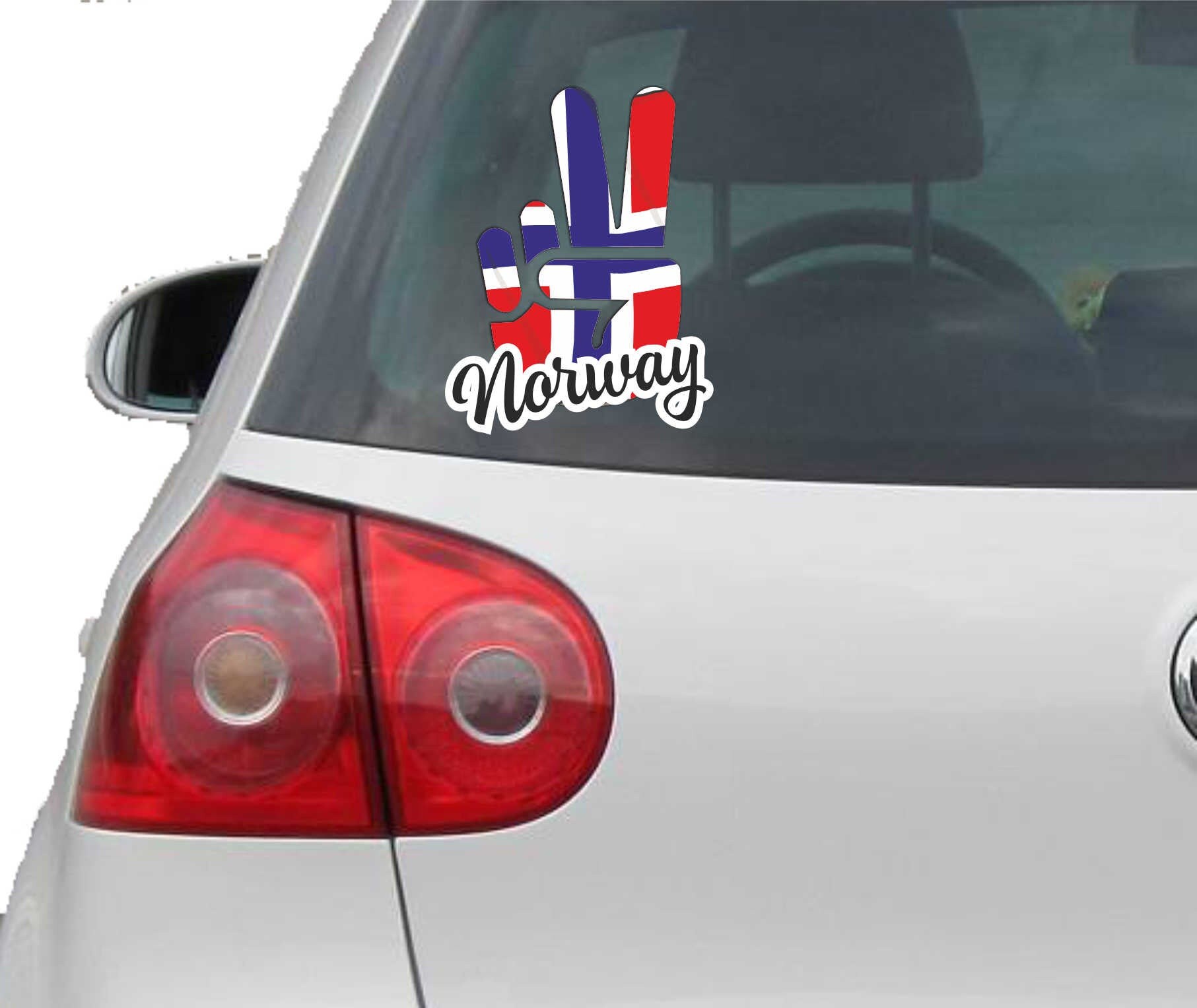 Adesivo Per Auto - Bandiera - Norway - Norvegia 10 Cm