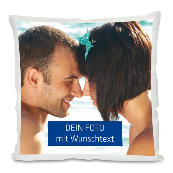 Fotokissen Selbst Gestalten Mit Eigenem Foto - Personalisierter Kissenbezug 40x40 Cm, Ohne Füllung