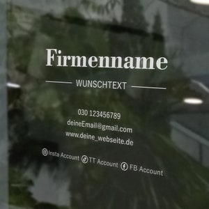 Etalagesticker gepersonaliseerd - gewenste tekst - 60-200 cm - ontwerp je eigen etalagelabel - bedrijf, retail, kantoor fefo12