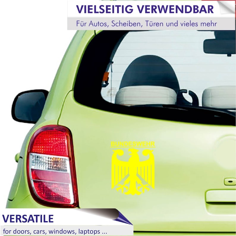 Car sticker - Bundeswehr with eagle - 180 x 150 mm image 10