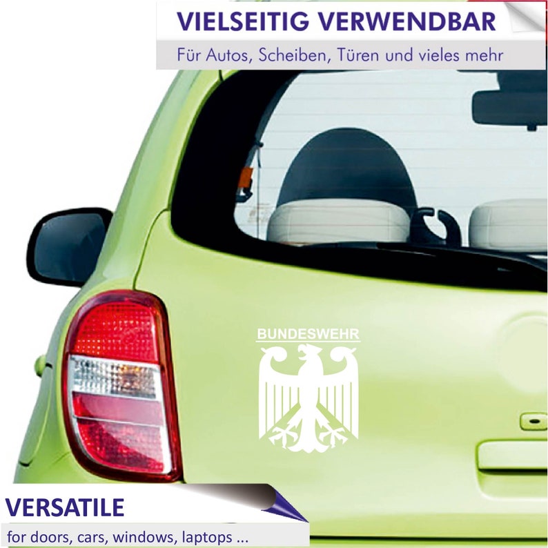 Car sticker - Bundeswehr with eagle - 180 x 150 mm image 7