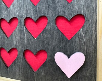 3D Heart Valentines Cutout Frame Sign Wall Decor