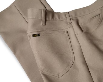 Vintage Lee Men's Brown Polyester Pants 