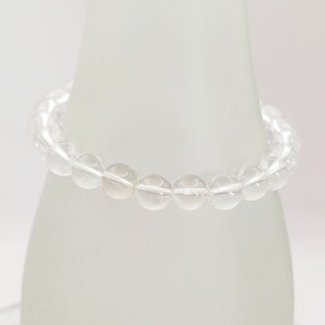 Bergkristall extra Armband Kugeln 8mm - Bergkristall Armband - Armband aus Bergkristall Kugeln * Geschenk Spirituell
