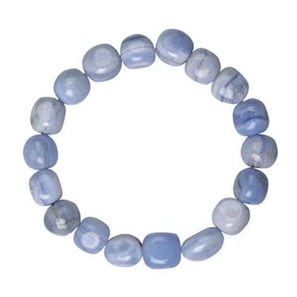 Chalcedon blau Armband Nuggets 10-12mm - Chalcedon Armband - Armband aus Chalcedon Nuggets