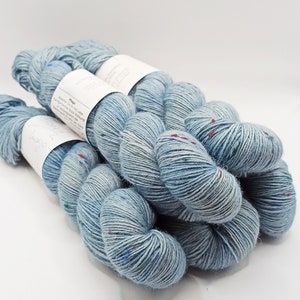 Sockenwolle pflanzengefärbt TWEED *Indigo * Geschenk für Strickerinnen