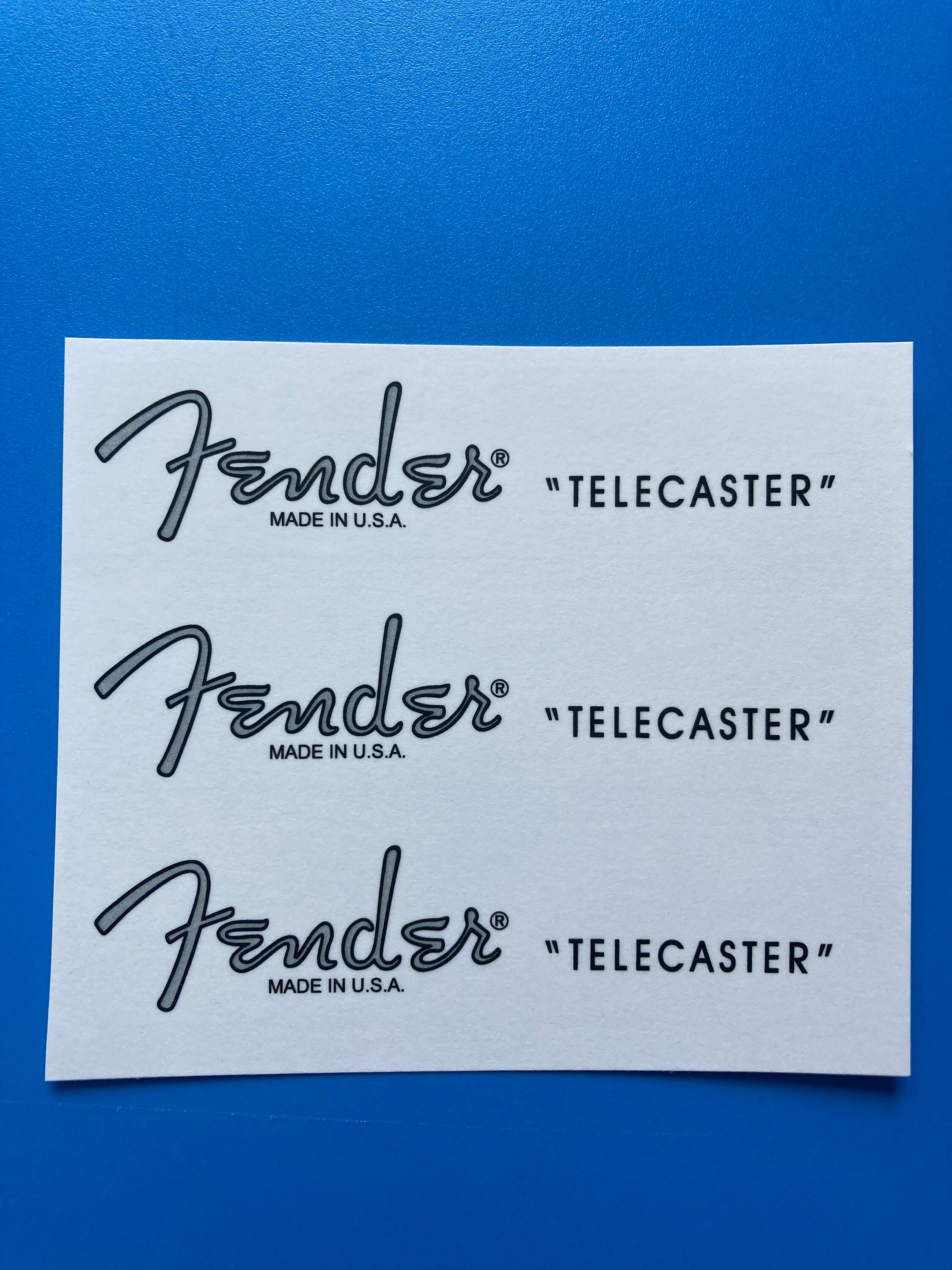 Fender Telecaster Waterslide Decals 3pcs Etsy