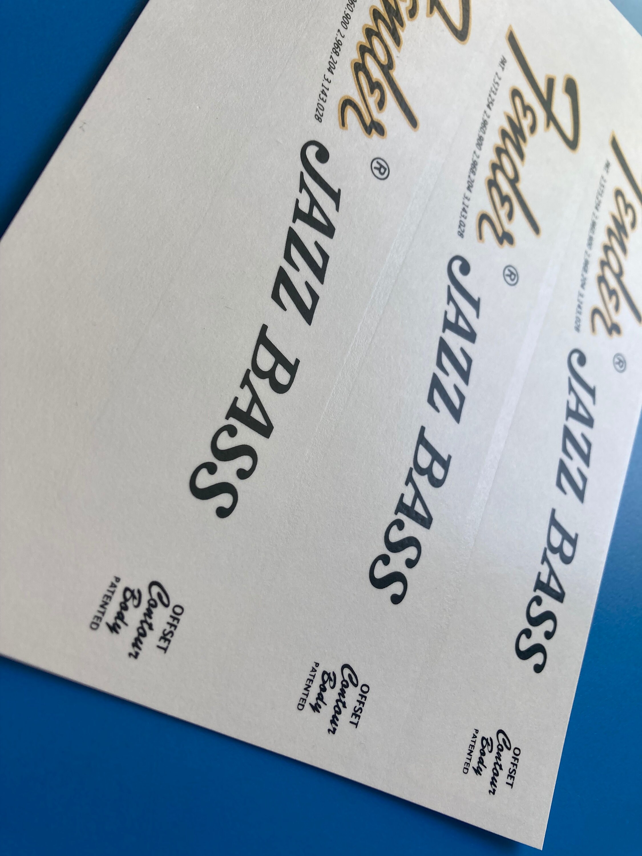 Fender Jazz Bass Waterslide Decals 3pcs Etsy