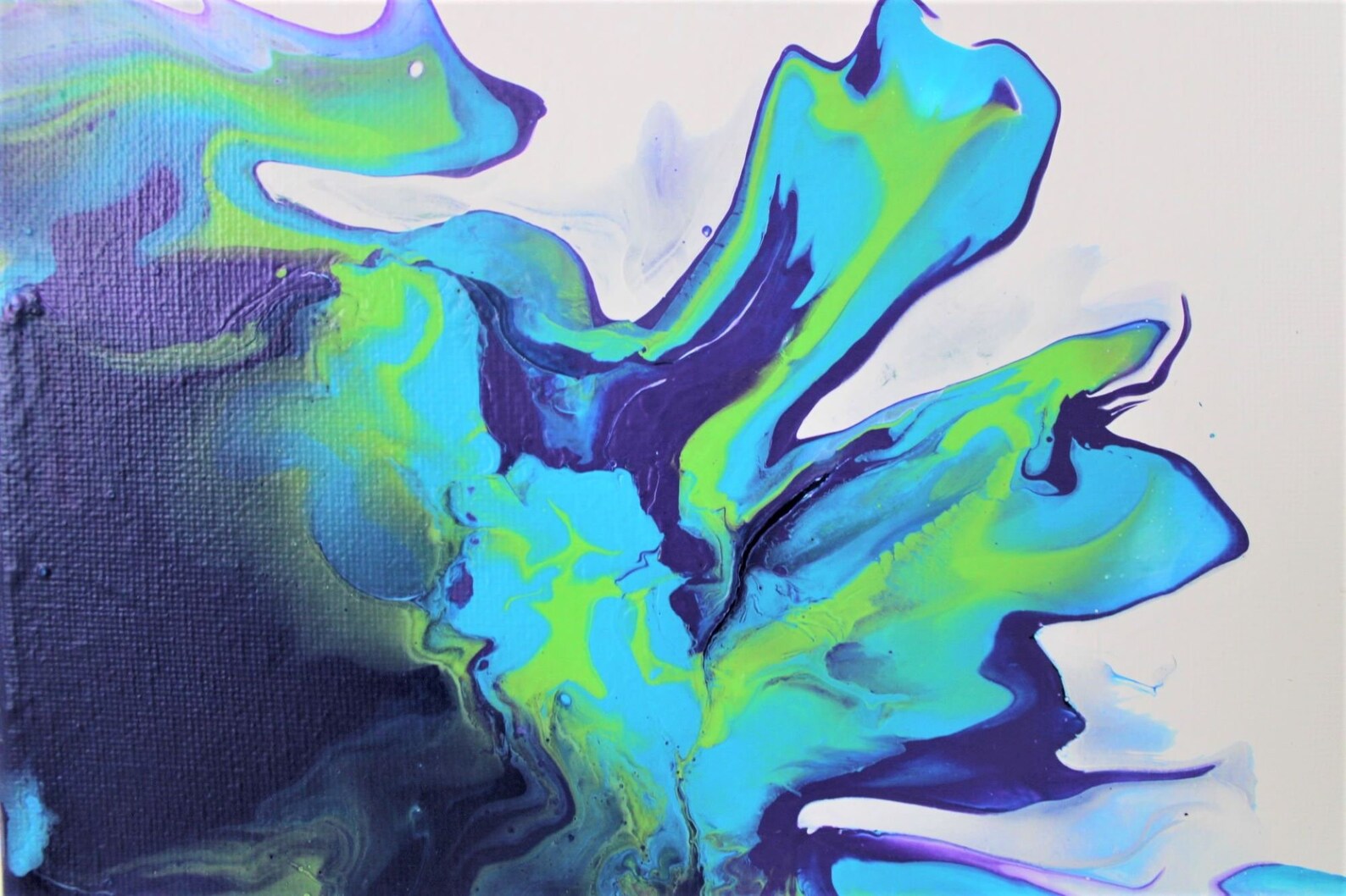 Waverunner Abstract Fluid Art Painting on Canvas Etsy