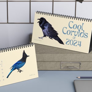 Cool Corvids of 2024 Desk Calendar