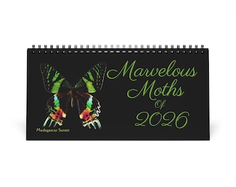 Marvelous Moths of 2026 Desktop Calendar