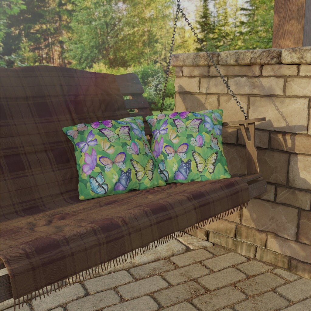 Watercolor Butterflies Outdoor Pillows Etsy Canada