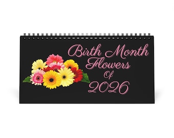 Birth Month Flowers of 2026 Desktop Calendar
