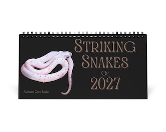 Striking Snakes of 2027 Desktop Calendar