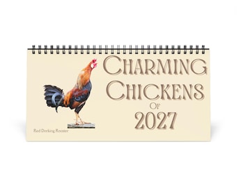 Charming Chickens of 2027 Desktop Calendar