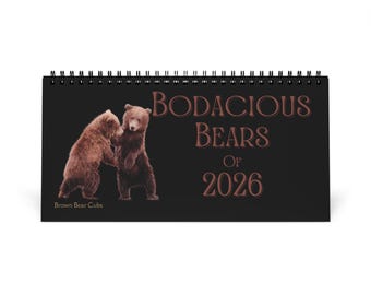 Bodacious Bears of 2026 Desktop Calendar