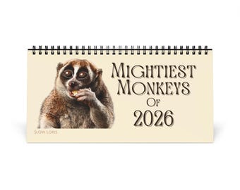 Mightiest Monkeys of 2026 Desktop Calendar