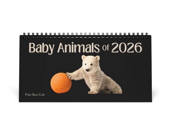 Baby Animals of 2026 Desktop Calendar