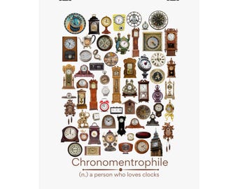 Chronomentrophile Clock Lover Matte Vertical Posters