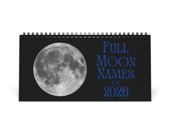Full Moon Names of 2026 Desktop Calendar