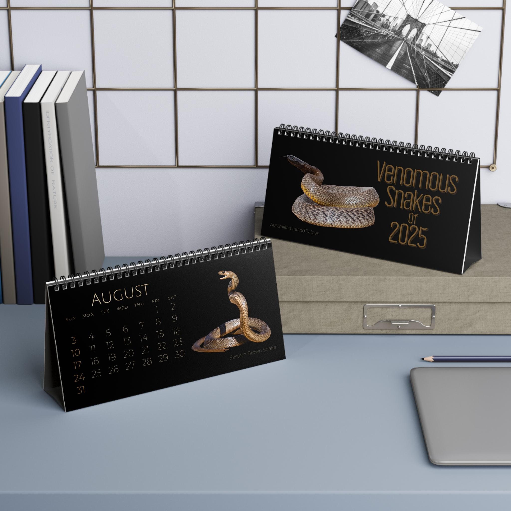 Venomous Snakes of 2025 Desktop Calendar