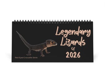 Legendary Lizards of 2026 Desktop Calendar