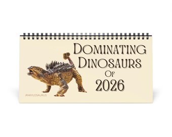 Dominating Dinosaurs of 2026 Desktop Calendar