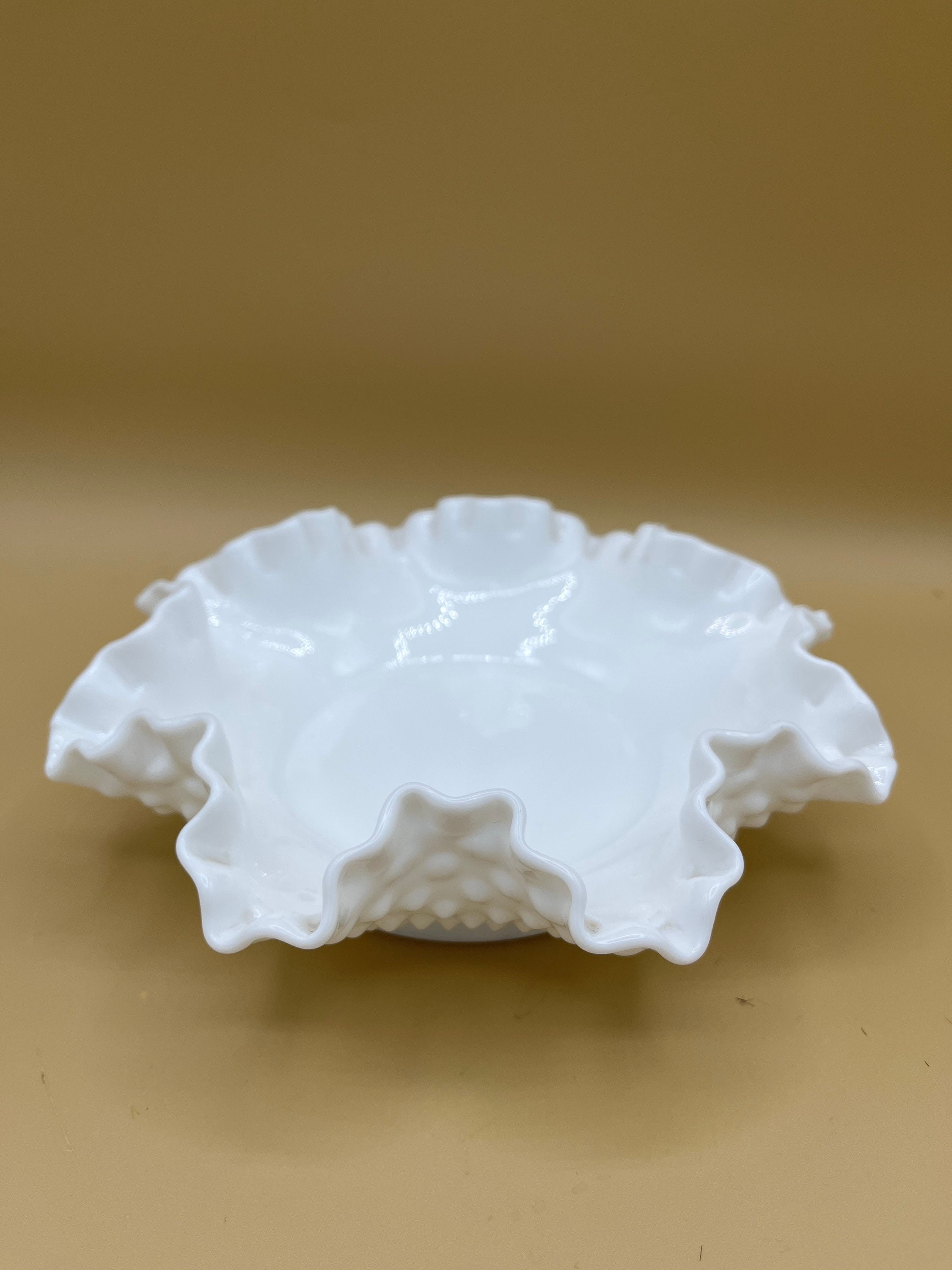 Vintage Fenton White Milk Glass Candy/trinket Dish. 1960s Etsy