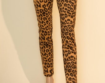 leopard print stretch pants
