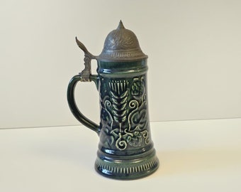 Original BMF Beer Stein Lidded Zinn Beer Mug,German Beer Stein,German Beer Mug
