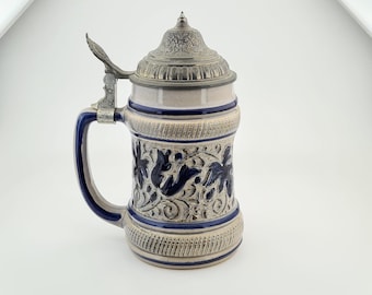 Original BMF Beer Stein Lidded Zinn Beer Mug,German Beer Stein,German Beer Mug