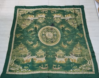 Chinese Silk Textile Panel
