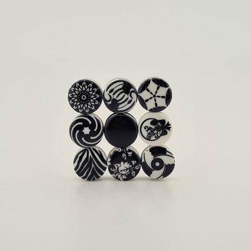 Magnetic Hijab orders Scarf Pins Magnets,Black and White 9 pieces