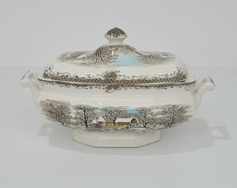 Vintage Kensington Shakespeare’s Sonnets Anne Hathaway’s Cottage Tureen & Lid,Kensington Ironsetone R2815