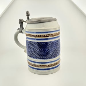 Original German Gerz Beer Stein Lidded Zinn, Beer Mug,German Beer Stein,German Beer Mug