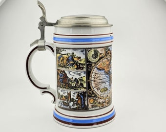 Vintage 1980 Stein Hohr Grenzhausen Rastal Beer Stein Lidded Stein