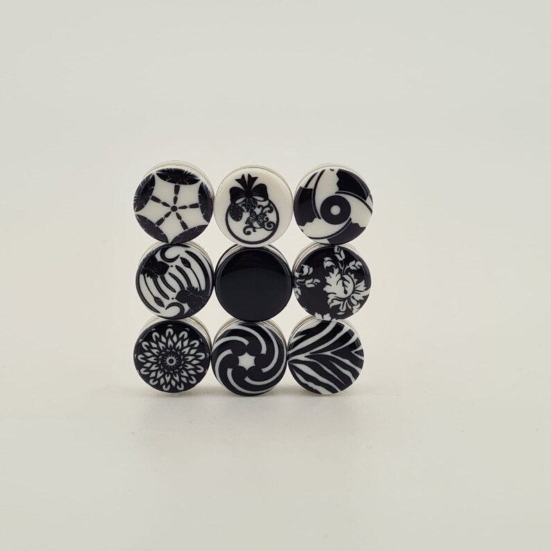 Magnetic Hijab orders Scarf Pins Magnets,Black and White 9 pieces