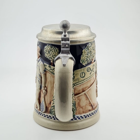 ドイツ製ZINN蓋付きビアジョッキ オリジナル Gerz ビールジョッキ ビールジョッキ、ドイツ製蓋