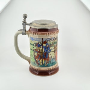 Original German Beer Stein Lidded Zinn Beer Mug,German Beer Stein,German Beer Mug