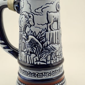 Vintage 1976 Avon Collectible Beer Stein, Vintage Avon Beer Stein with Pewter Lid image 4